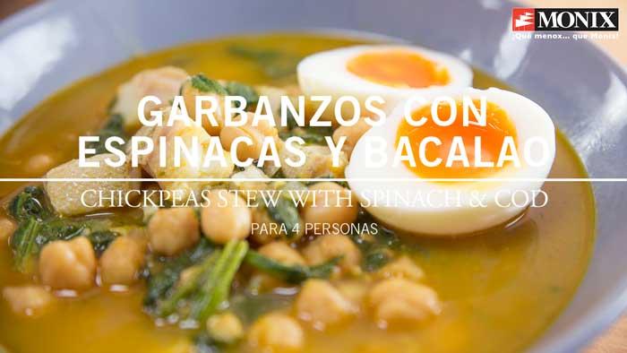 garbanzos con espinacas y bacalao