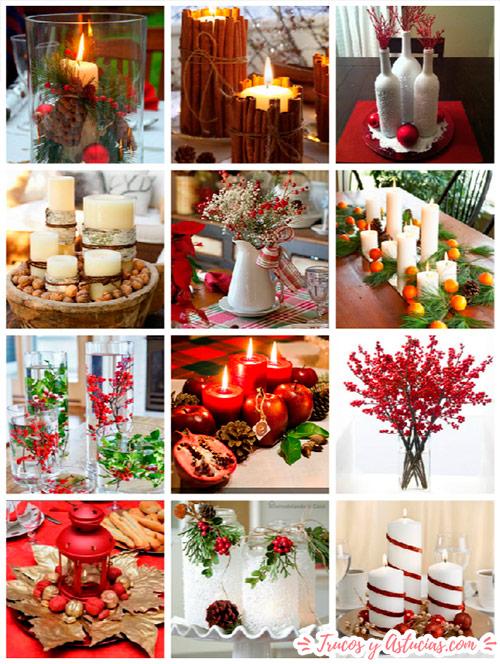 Centros navideños caseros para decorar la mesa en navidad