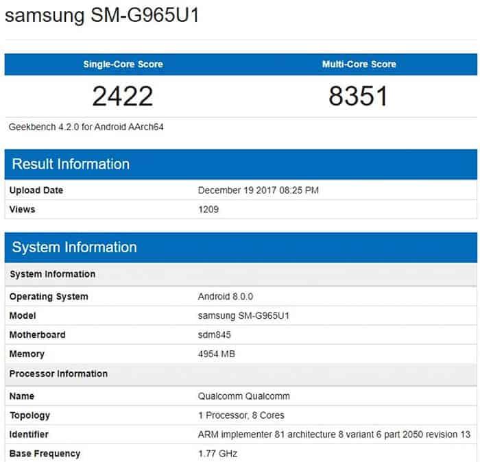 imagen Características del Samsung Galaxy S9+