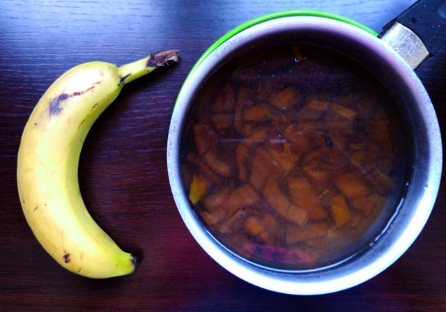 Té de plátano para flores y frutos