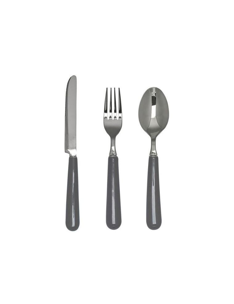 Set De Cubiertos Con Mango De Ceramica Gris Green Gate