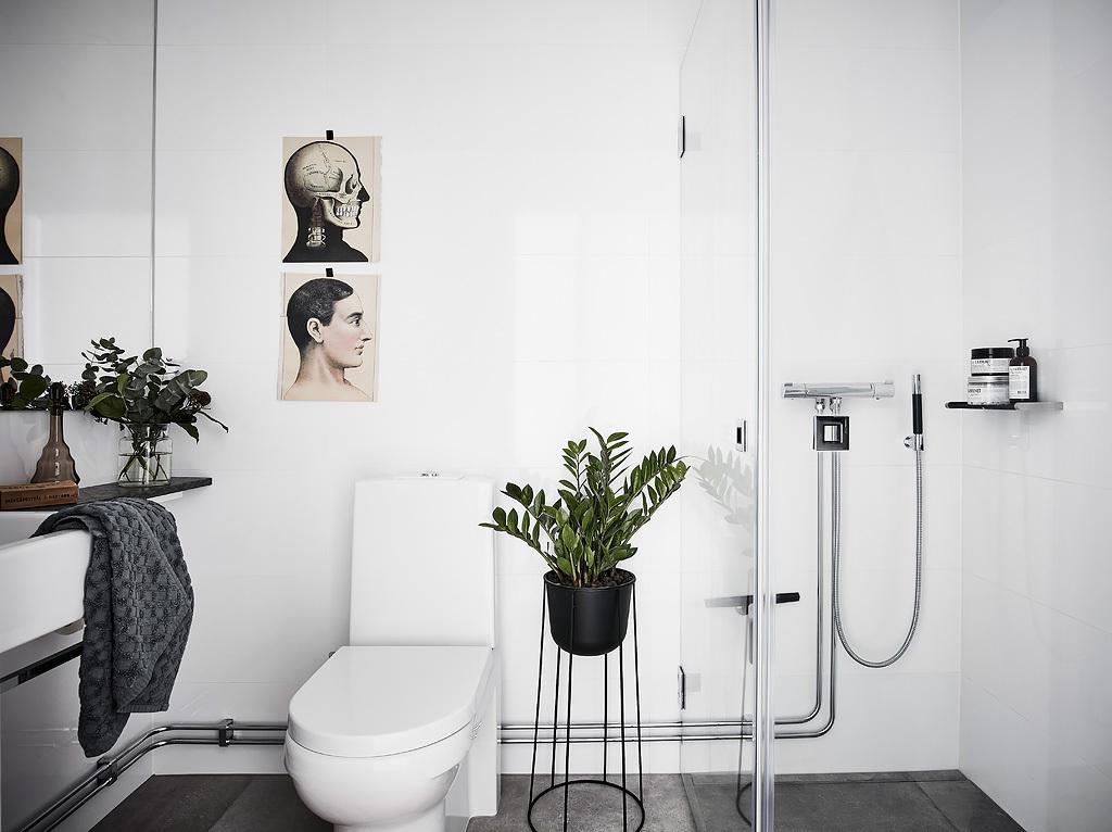 Inspiración de estilo nórdico cuarto de baño