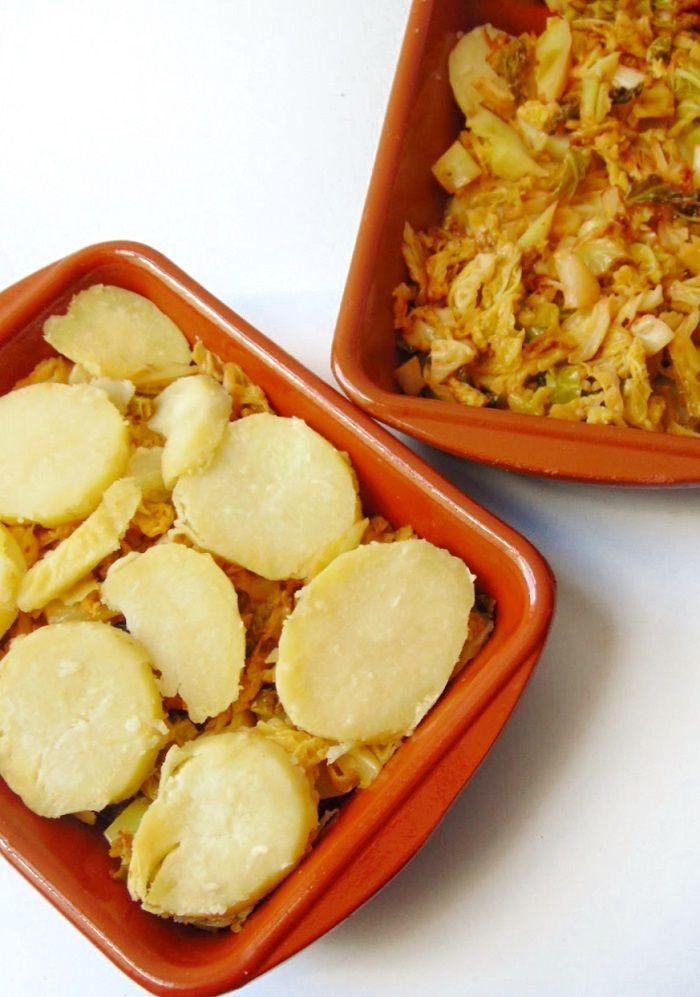 gratinado de patatas y col | receta con col rizada light