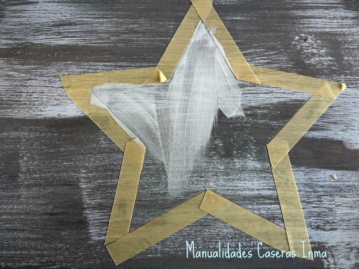 Manualidades Caseras Inma Caja de madera con estrella fase de lijado