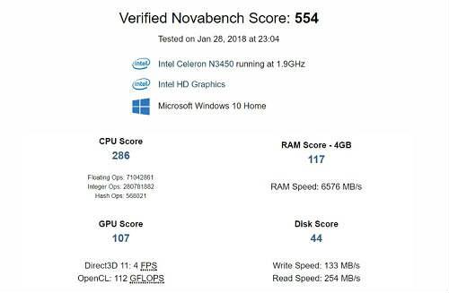 Chuwi SUrbook mini prueba de rendmiento de CPU RAM GPU benchmarking analisis y opinión