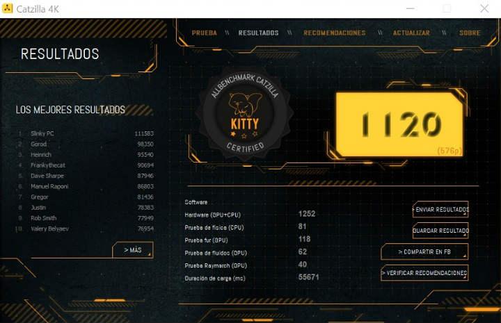 Chuwi SUrbook mini prueba de rendmiento de CPU RAM GPU benchmarking analisis y opinión