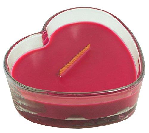 WoodWick CURRANT, Highly Scented Candle, Premium Heart Shaped Glass with Original Hearthwick Flame, Large 6-inch , 11.4 oz