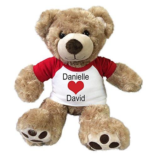 Personalized Valentine Teddy Bear - 13" Honey Bear