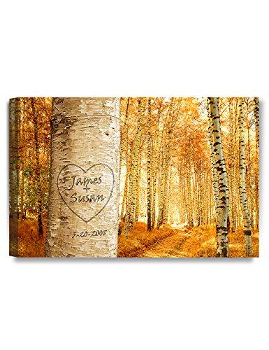 DecorArts - "love grows" - Personalized Canvas Prints Gift, includes Names and the Special Date - Perfect Gift for Anniversary, Valentines day,Wedding. 24"x16"