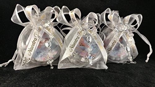 (12) Organza Favor Bags. Elegantes Recuerdos de Nuestra Boda. Rosarios para Boda