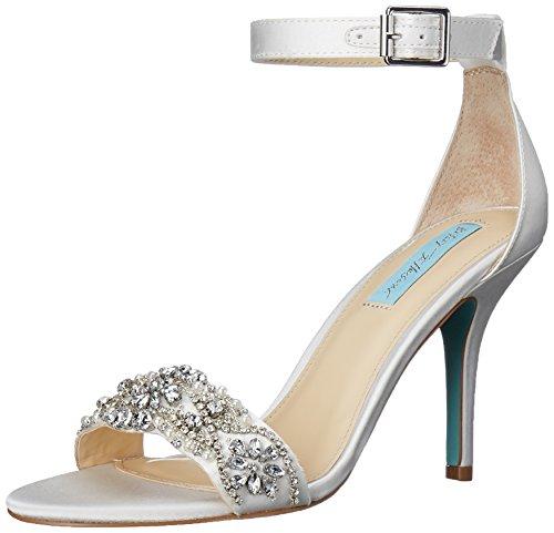 Blue by Betsey Johnson Womens SB-Gina Dress Sandal, Ivory Satin, 6 M US