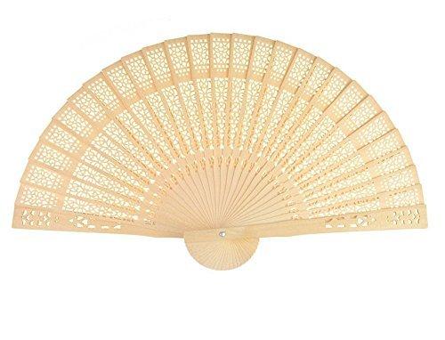 Mcupper-Chinese Sandalwood Fan (Set of 48 pcs) - Baby Shower Gifts & Wedding Favors