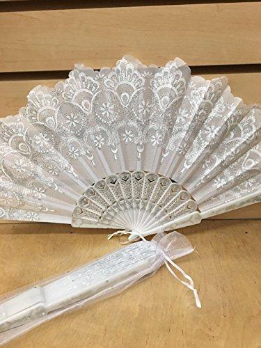 White Summer Folding Fan for Wedding Party Decor /Dancing Hand Fan/table Setting /Wall Decoration/ Out Door Wedding / Wedding Gift