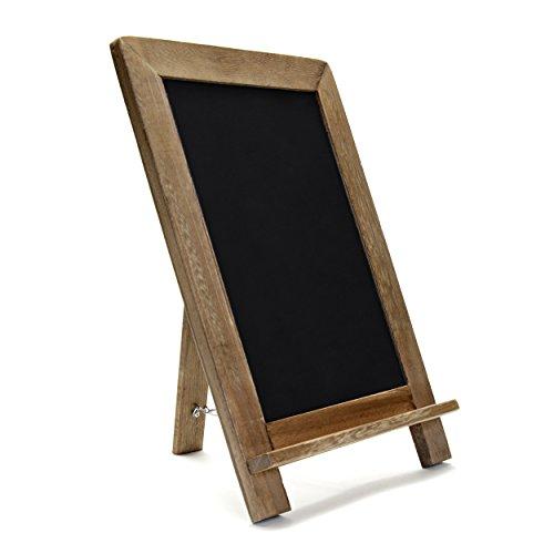 Rustic Wooden Framed Standing Chalkboard Sign with Non-Porous Magnetic Chalk Board Surface for Vintage Decor for Kitchen, Restaurant, Bar Countertop, Wedding, and Home