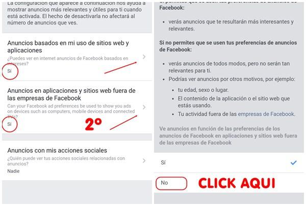 Eliminar anuncios en Facebook