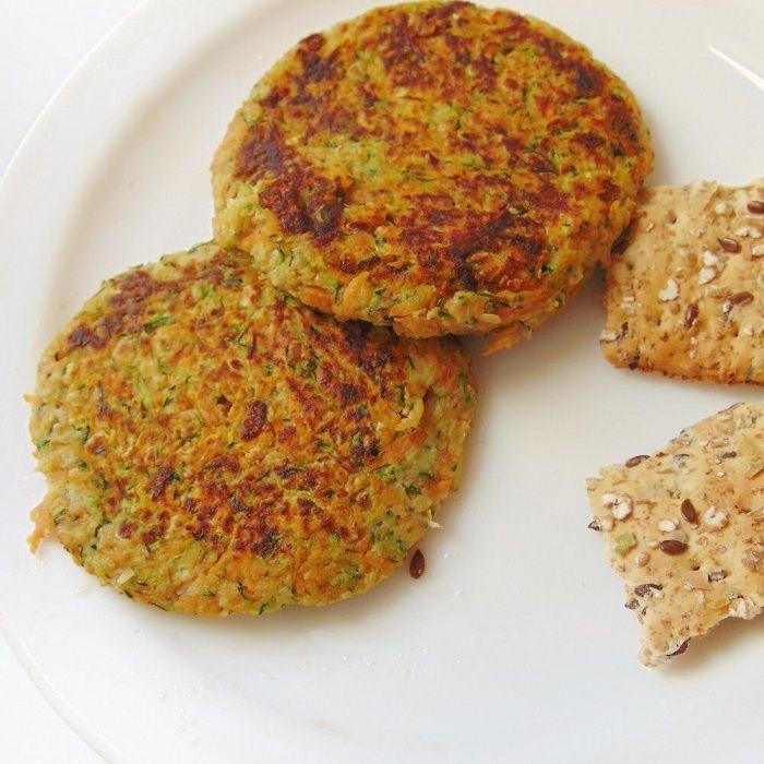 Tortitas de zanahoria y calabacín