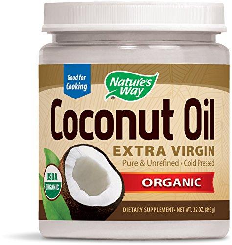 Natures Way Organic Extra Virgin Coconut Oil- Pure, Cold-pressed, Organic, Non-GMO, Gluten-free- 32 Ounce