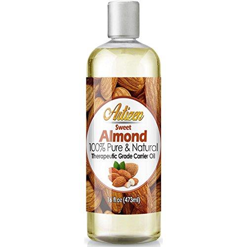 Artizen Sweet Almond Oil - 16oz (Ounce) Bottle (100% Pure & Natural) - Perfect Carrier Oil for Diluting Essential Oils - Cold Pressed - Works Great as a Massage Oil, Aromatherapy, & More!