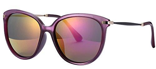 Womens Sunglasses UV Protection Polarized sunglasses for Women Goggles UV400 (Purple, As pictures)