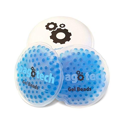Gel Eye Mask Reusable Hot Cold Therapy Pack With Round Gel Beads And Carry Case By Spagotech (blue)