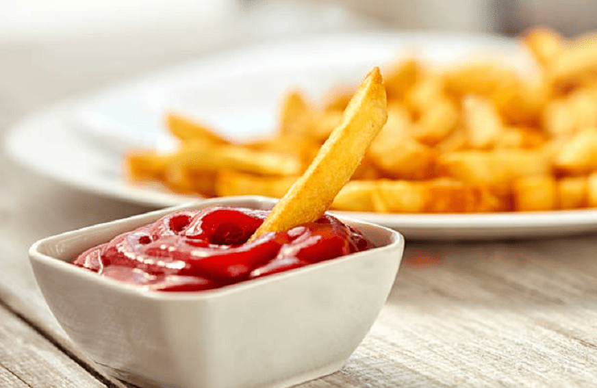 salsa ketchup patatas fritas