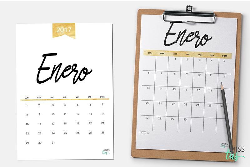 Calendario Enero 2018