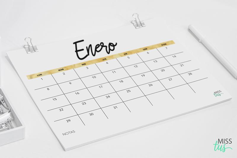 Calendario Enero 2018