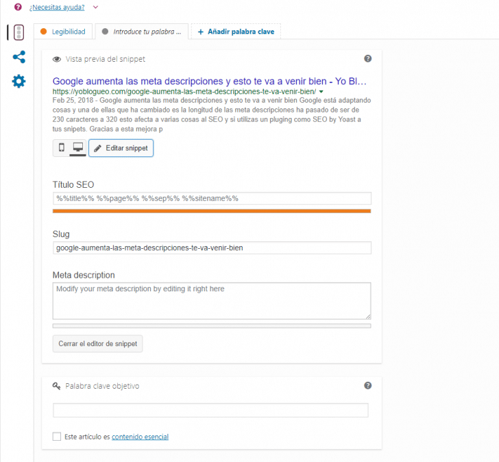 Google aumenta las descripciones