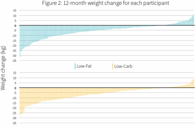 gráfica de cambio de peso