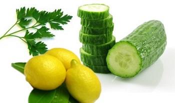 limon y pepino para el acne