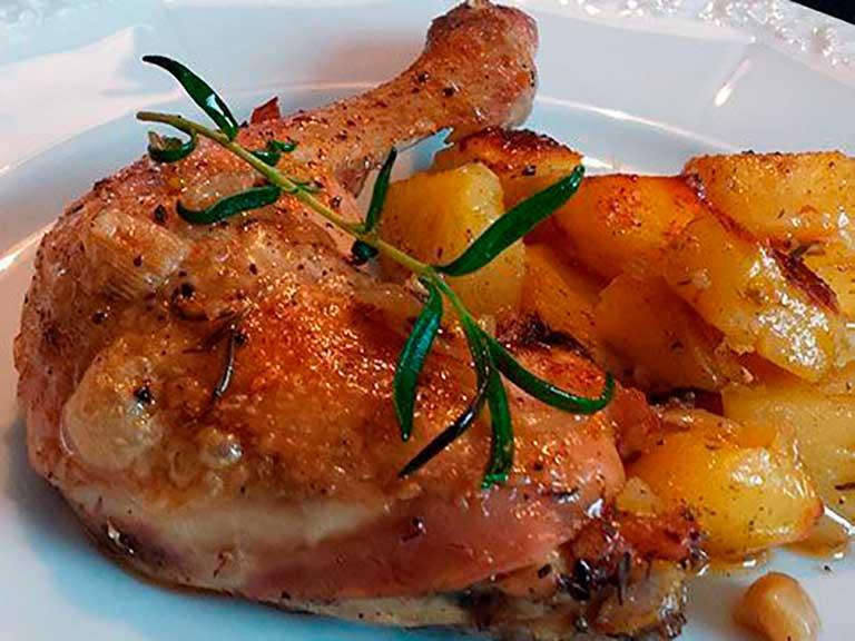 Pollo asado al limón