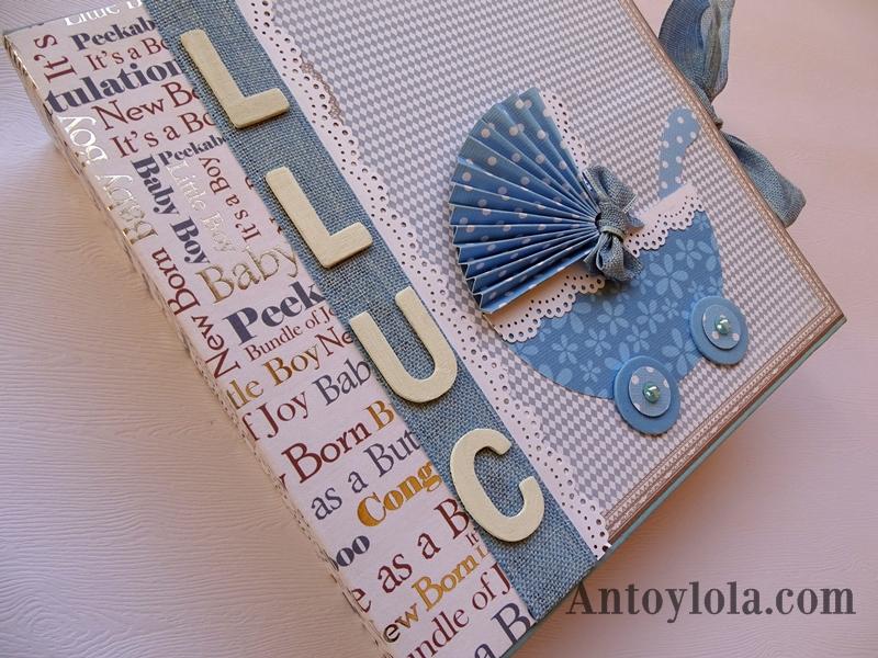 mini álbum de bebé en tonos azules2