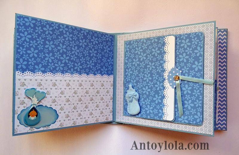 mini álbum de bebé en tonos azules11