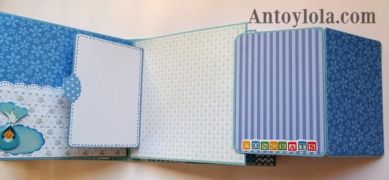 mini álbum de bebé en tonos azules12