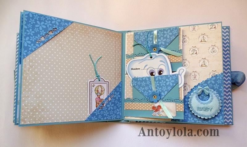 mini álbum de bebé en tonos azules13