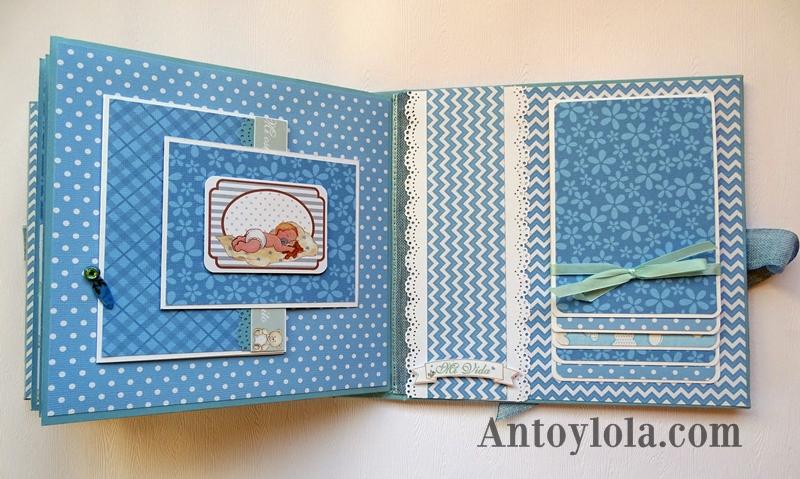 mini álbum de bebé en tonos azules15