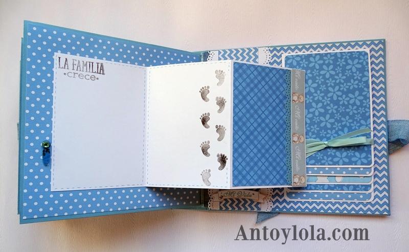 mini álbum de bebé en tonos azules16
