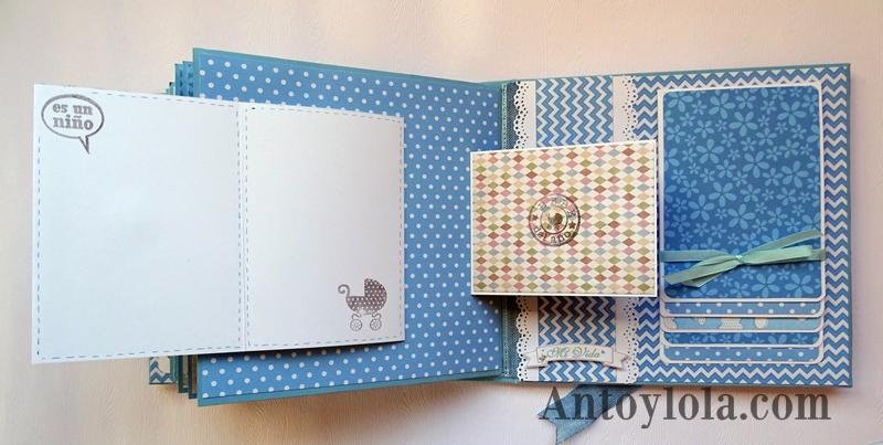 mini álbum de bebé en tonos azules17