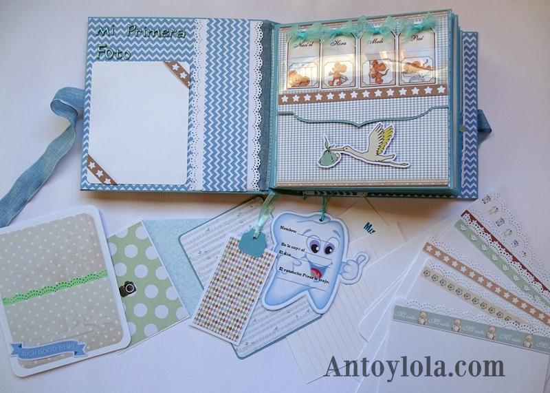 mini álbum de bebé en tonos azules20