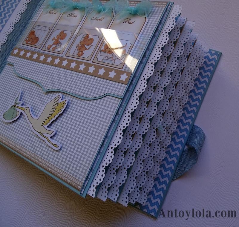 mini álbum de bebé en tonos azules21