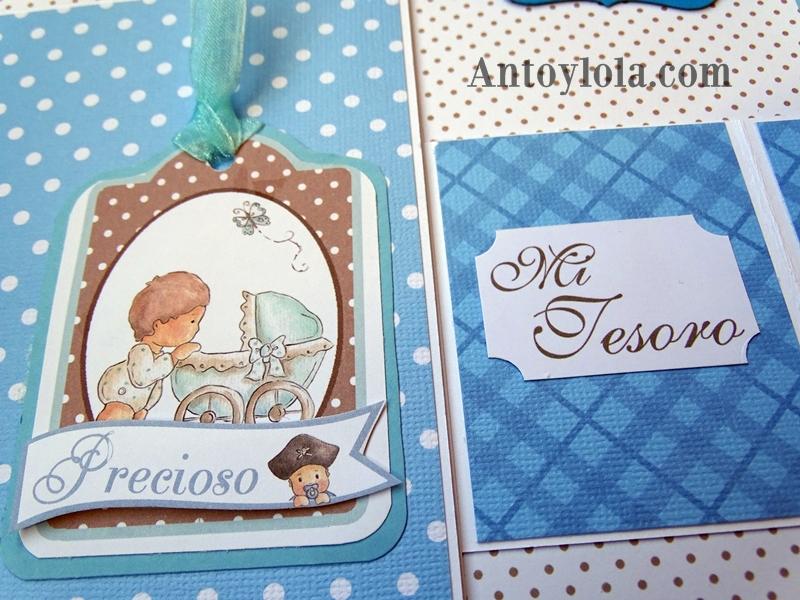 mini álbum de bebé en tonos azules22