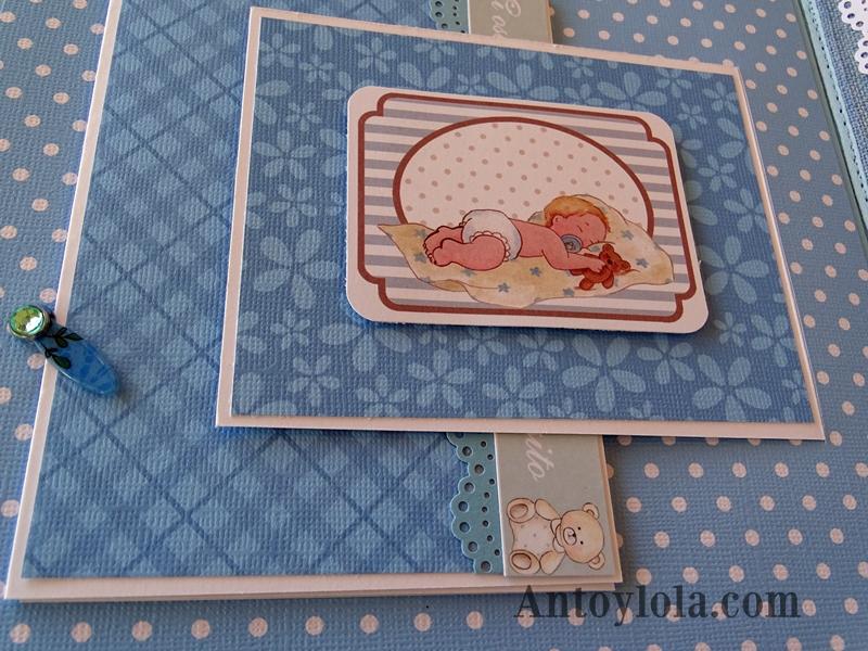 mini álbum de bebé en tonos azules24