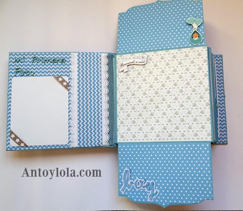 mini álbum de bebé en tonos azules4