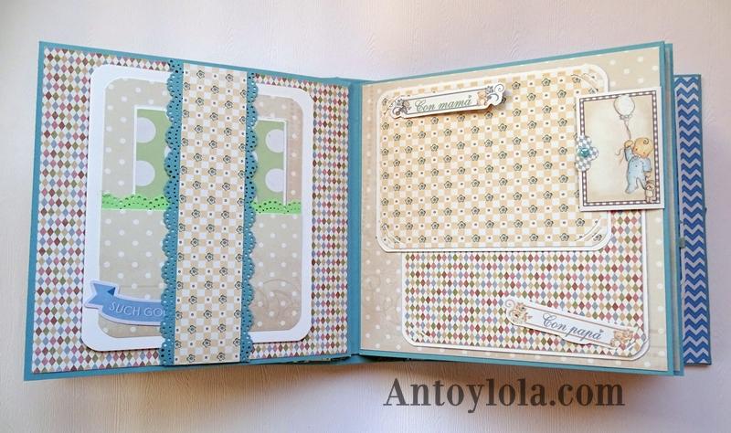 mini álbum de bebé en tonos azules5