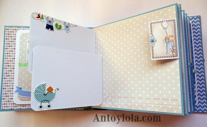 mini álbum de bebé en tonos azules6