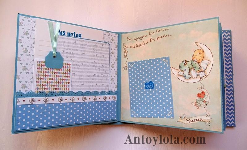 mini álbum de bebé en tonos azules7