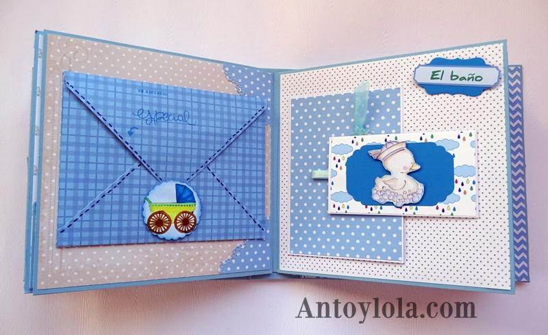 mini álbum de bebé en tonos azules8