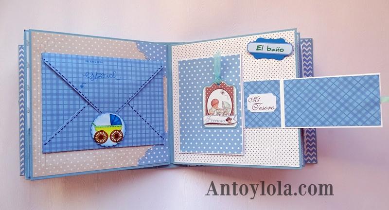 mini álbum de bebé en tonos azules9