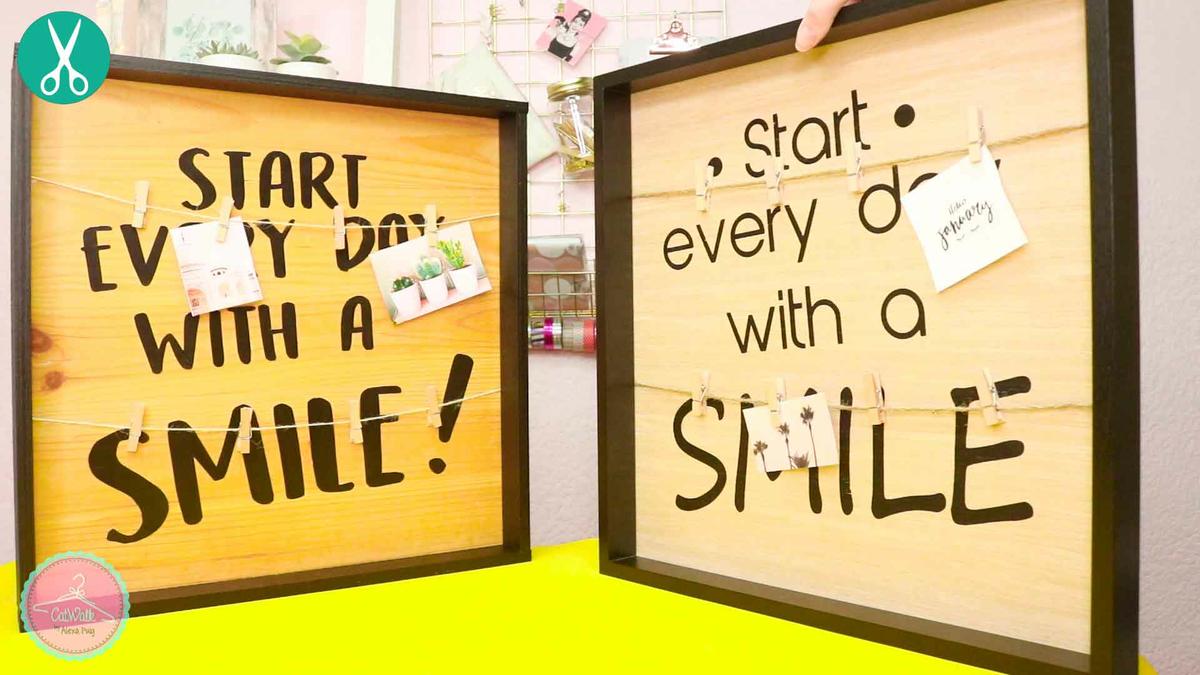 Cuadro decorativo para colgar fotos y frases inspiracionales