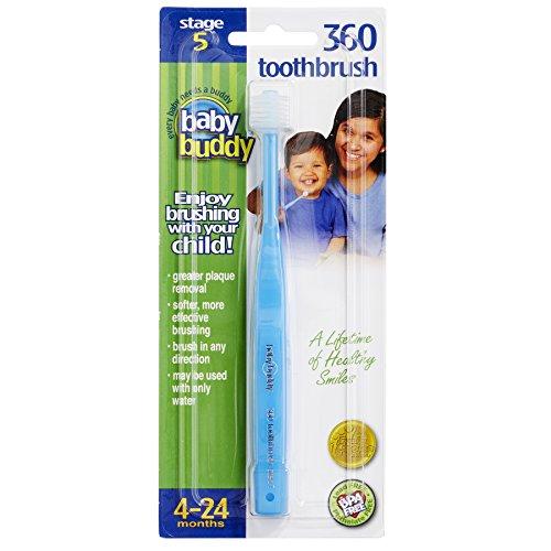 Baby Buddy 360 Toothbrush Step 1 Stage 5 for Babies/Toddlers , Kids Love Them, Blue